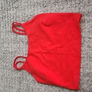 Red crop top